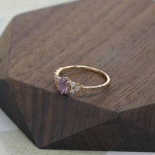 Load image into Gallery viewer, Oval Amethyst Elf Ring

