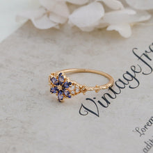 Load image into Gallery viewer, Tanzanite Flower Ring
