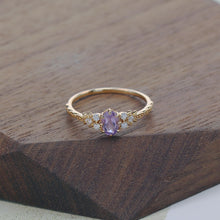 Load image into Gallery viewer, Oval Amethyst Elf Ring
