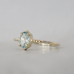 14kt Ocean Whisper Aquamarine Oval Ring