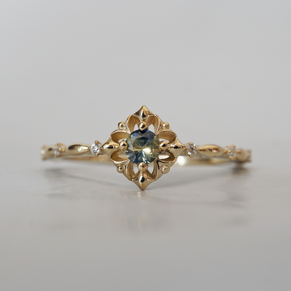 Twilight Petal Bi-Color Sapphire Ring