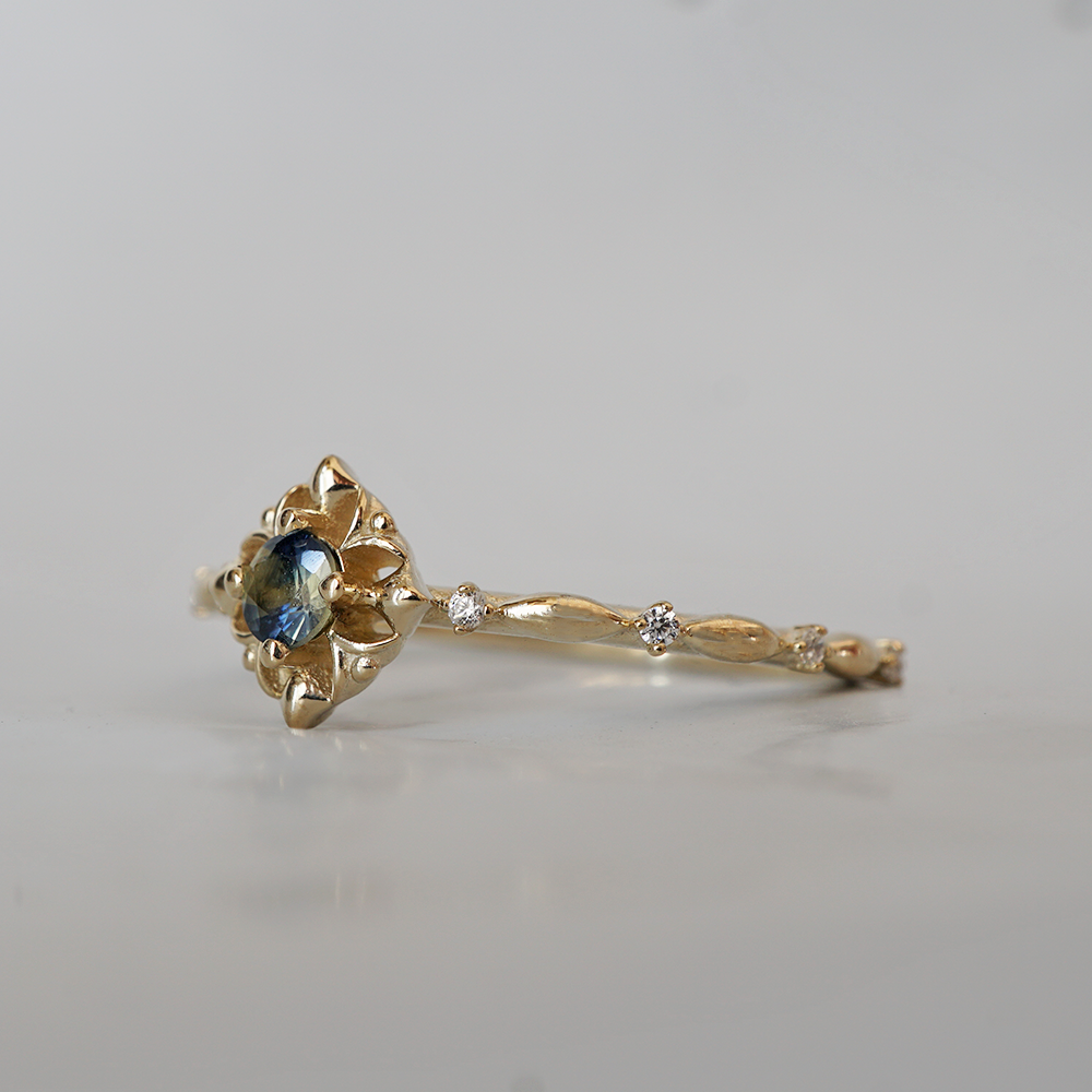 Twilight Petal Bi-Color Sapphire Ring