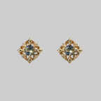 Twilight Petal Bi-Color Sapphire Studs