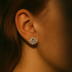 Twilight Petal Bi-Color Sapphire Studs
