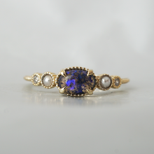 Load image into Gallery viewer, Black Opal and Pearl Dusklit Ring
