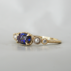 Black Opal and Pearl Dusklit Ring