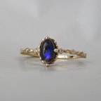 Black Opal Nightshade Ring