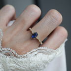 Black Opal Nightshade Ring