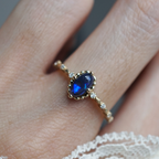 Black Opal Nightshade Ring