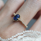 Black Opal Nightshade Ring