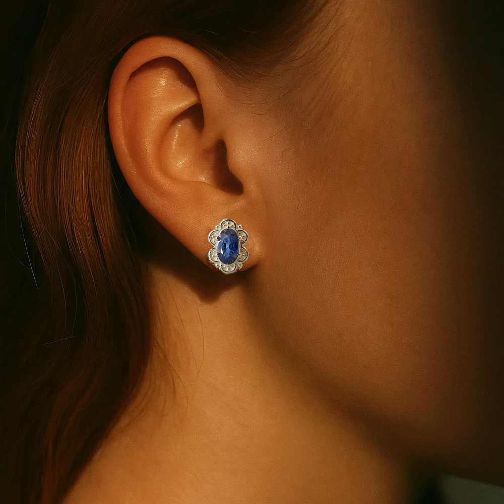 Blue Sapphire Belle Studs