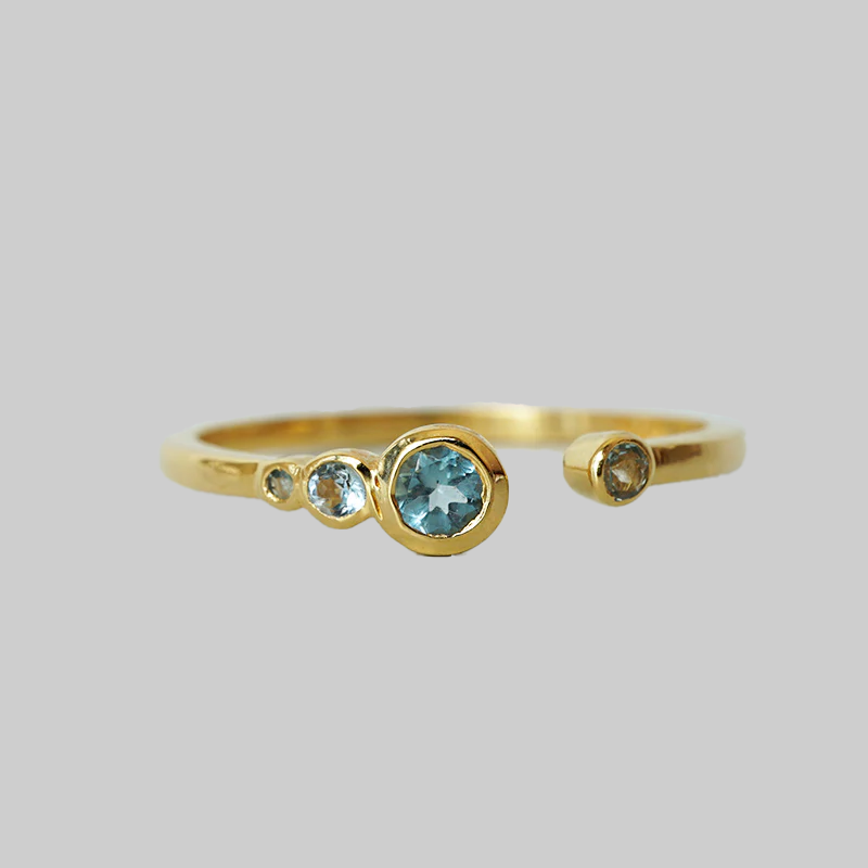London Blue Topaz & Aquamarine Brittany Ring
