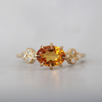 Oval Citrine Solaris Ring