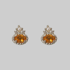 Citrine and Pearl Sunpetal Studs
