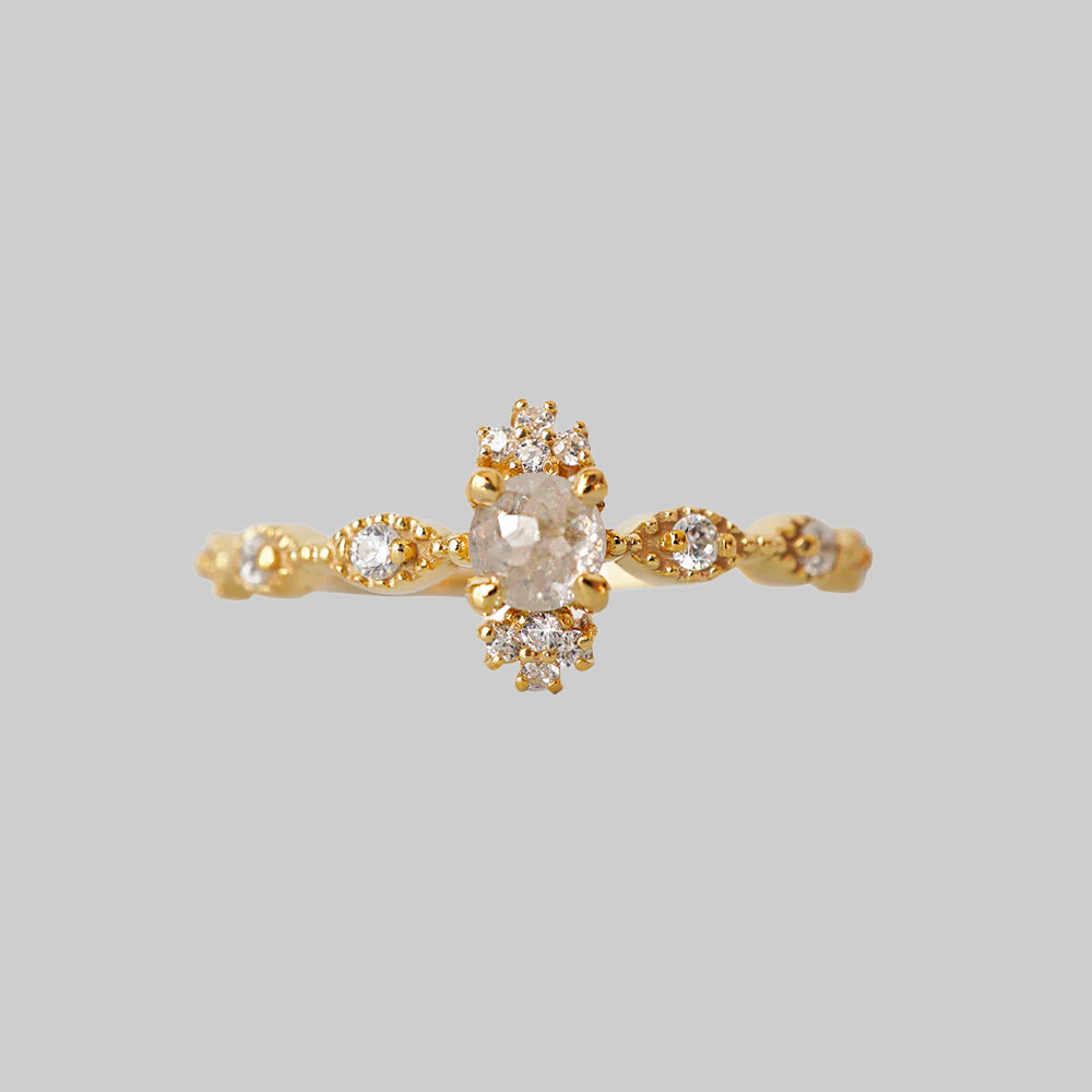 14kt Ethereal Salt and Pepper Diamond Ring