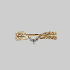 Feather Diamond Ring