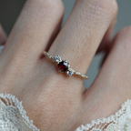 Garnet Weave Ring