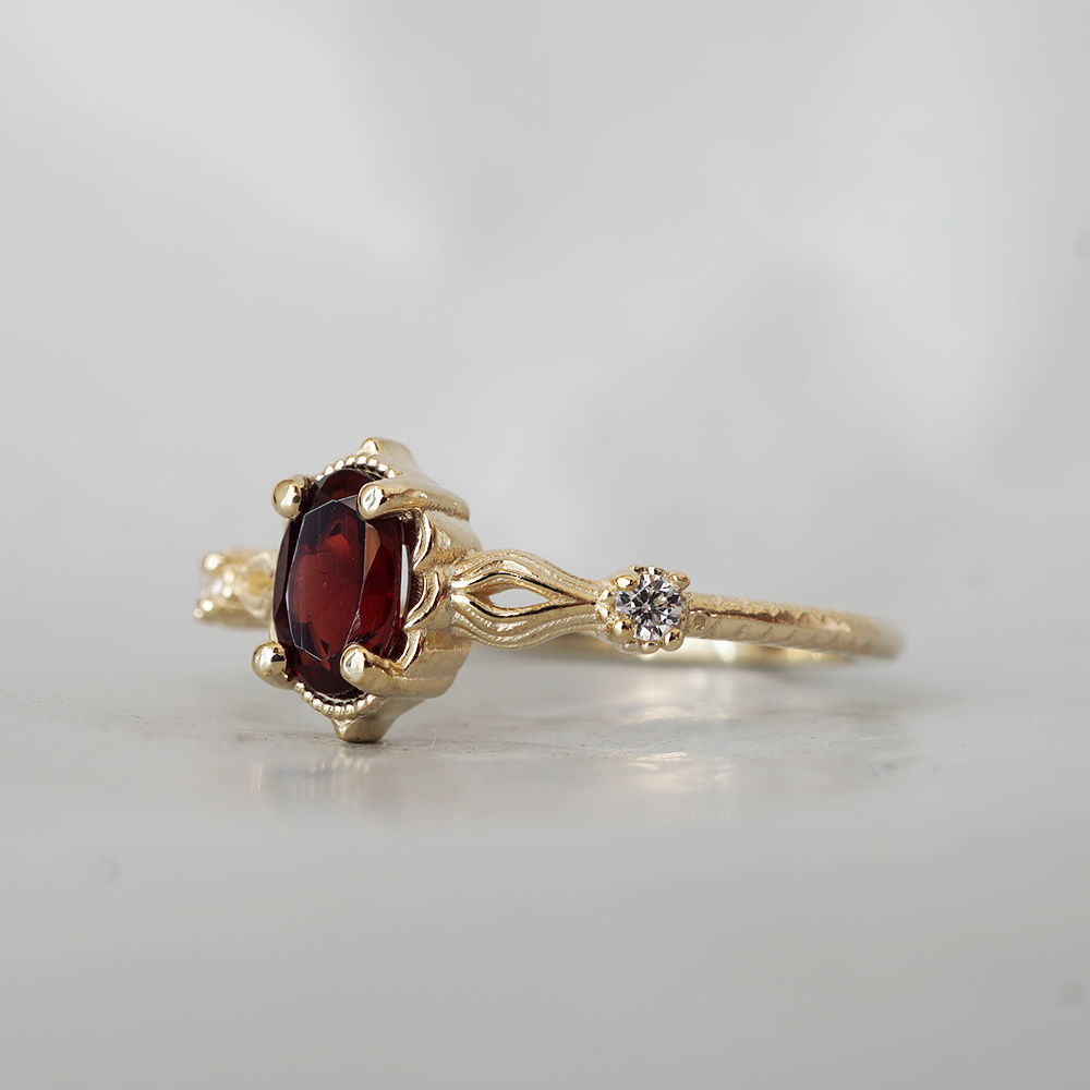 Mariana Flame Garnet Ring