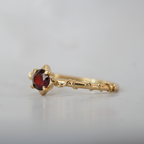 Crimson Thorn Garnet Ring
