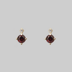 Garnet Kiss Studs
