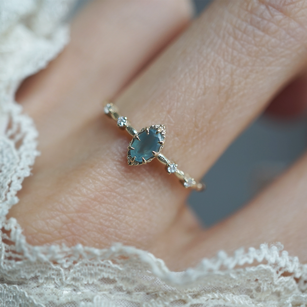 Alexandrite Blueberry Kiss Ring