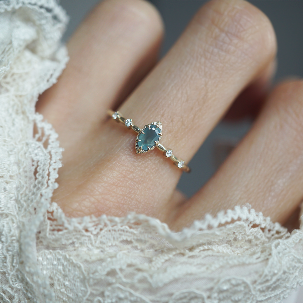 Alexandrite Blueberry Kiss Ring
