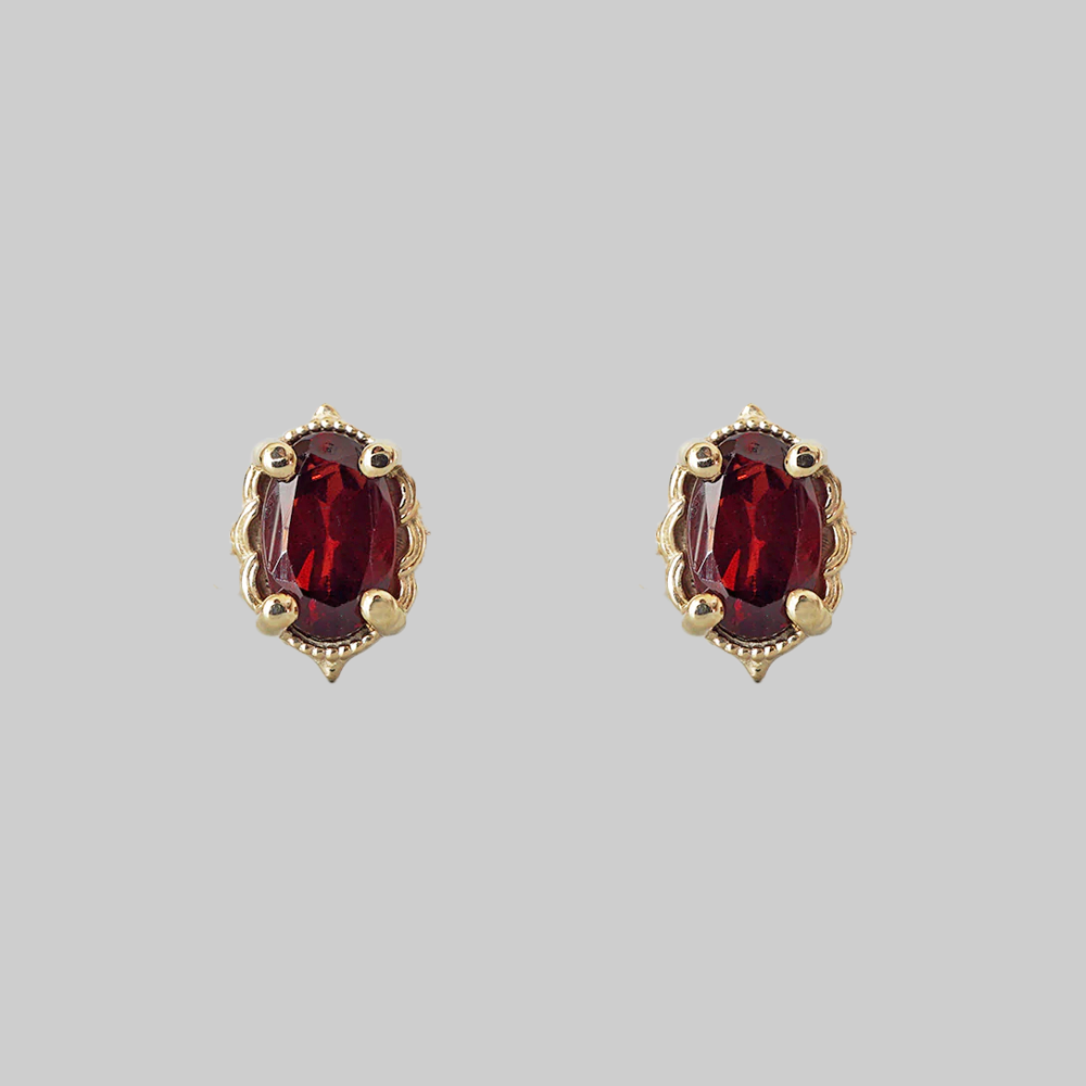 Mariana Flame Garnet Studs