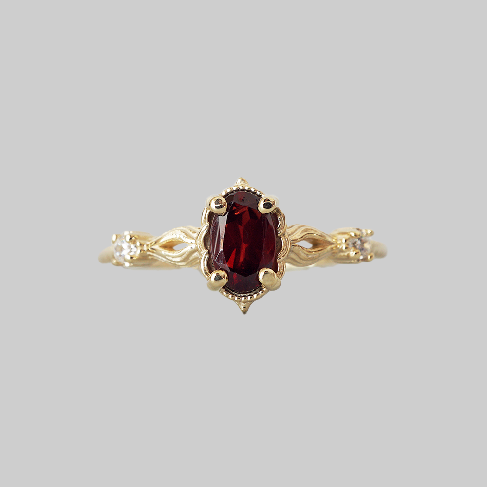 Mariana Flame Garnet Ring