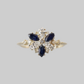 14kt Celestial Snowflake Sapphire Ring
