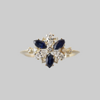 14kt Celestial Snowflake Sapphire Ring