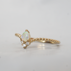 Mini Opal Dew Drop Ring