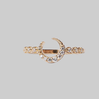14kt Dainty Moon Ring