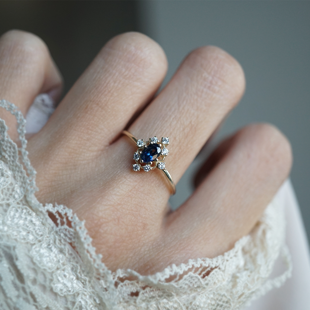 Moonlit Serenade Sapphire Ring