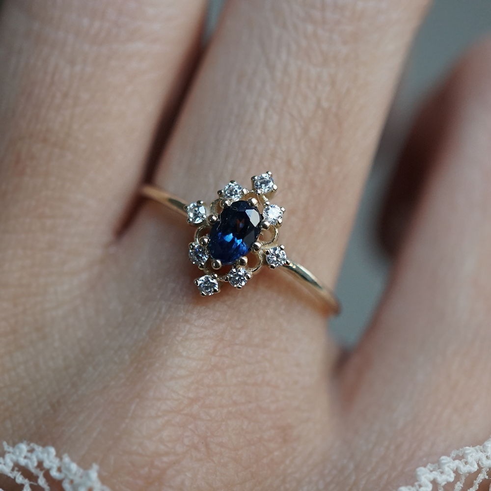 Moonlit Serenade Sapphire Ring
