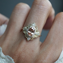 Load image into Gallery viewer, Amorette Morganite Diamond Ring
