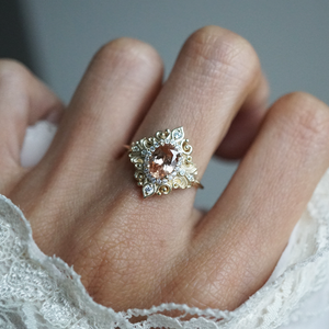 Amorette Morganite Diamond Ring