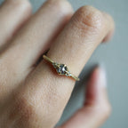 14kt Once Upon A Time Salt and Pepper Diamond Ring