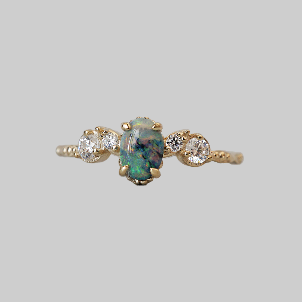 Opal Nebula Diamond Ring