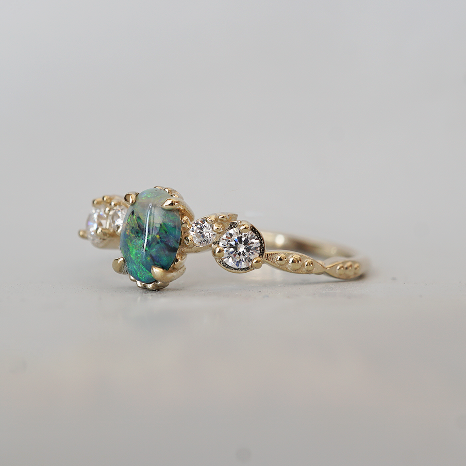 Opal Nebula Diamond Ring