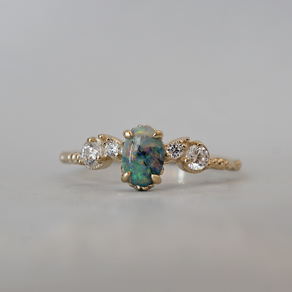 Opal Nebula Diamond Ring