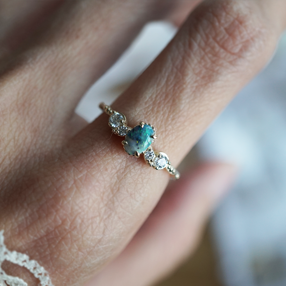 Opal Nebula Diamond Ring