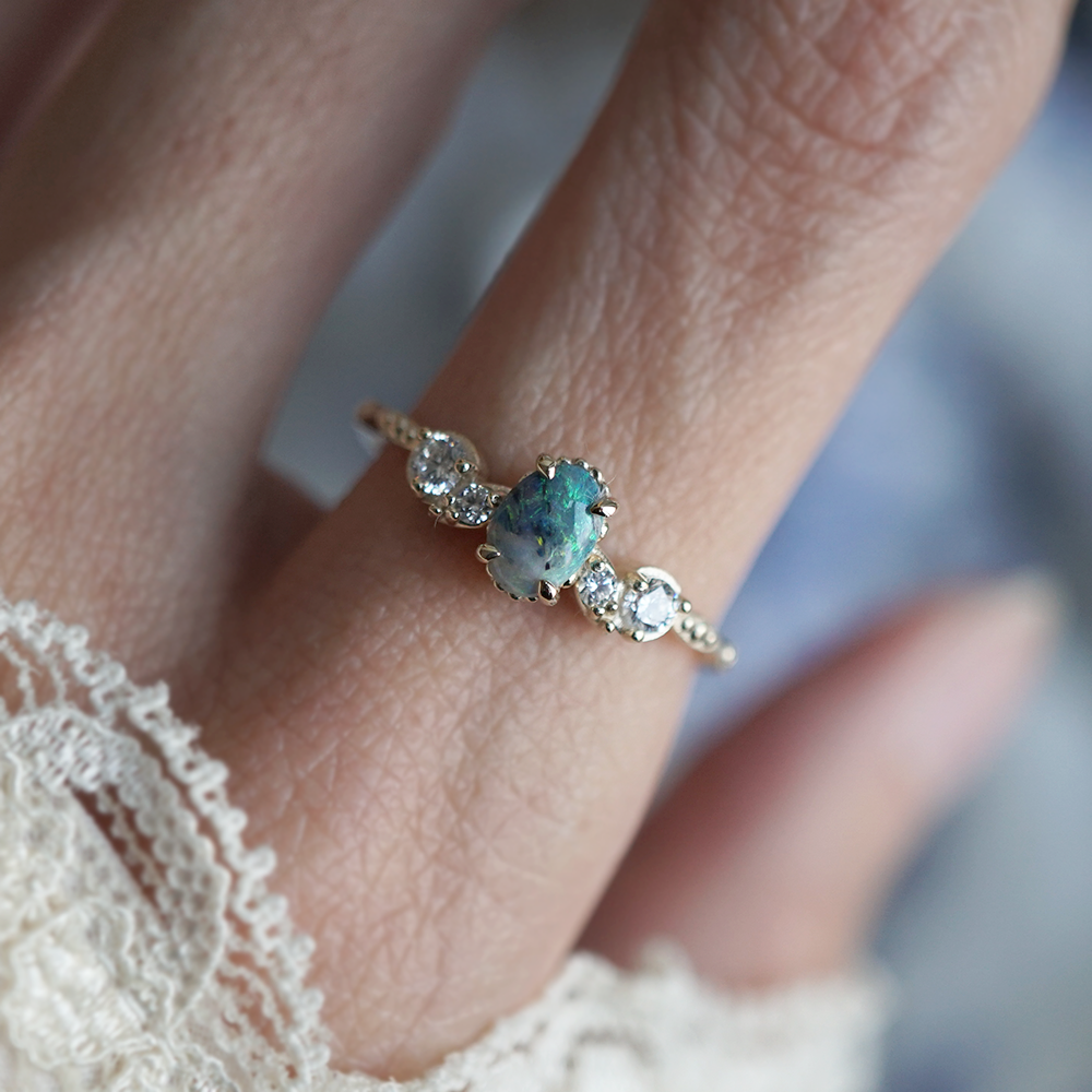 Opal Nebula Diamond Ring