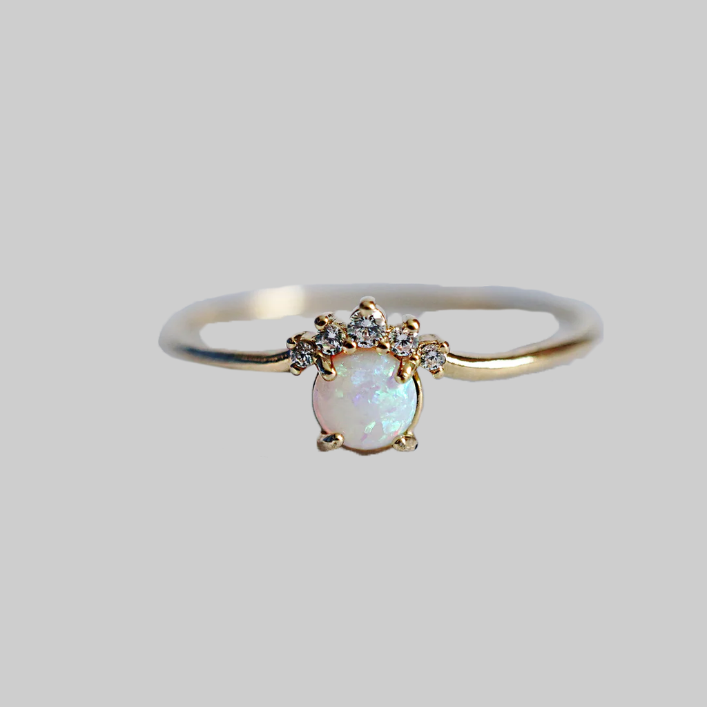 Opal Crown Ring