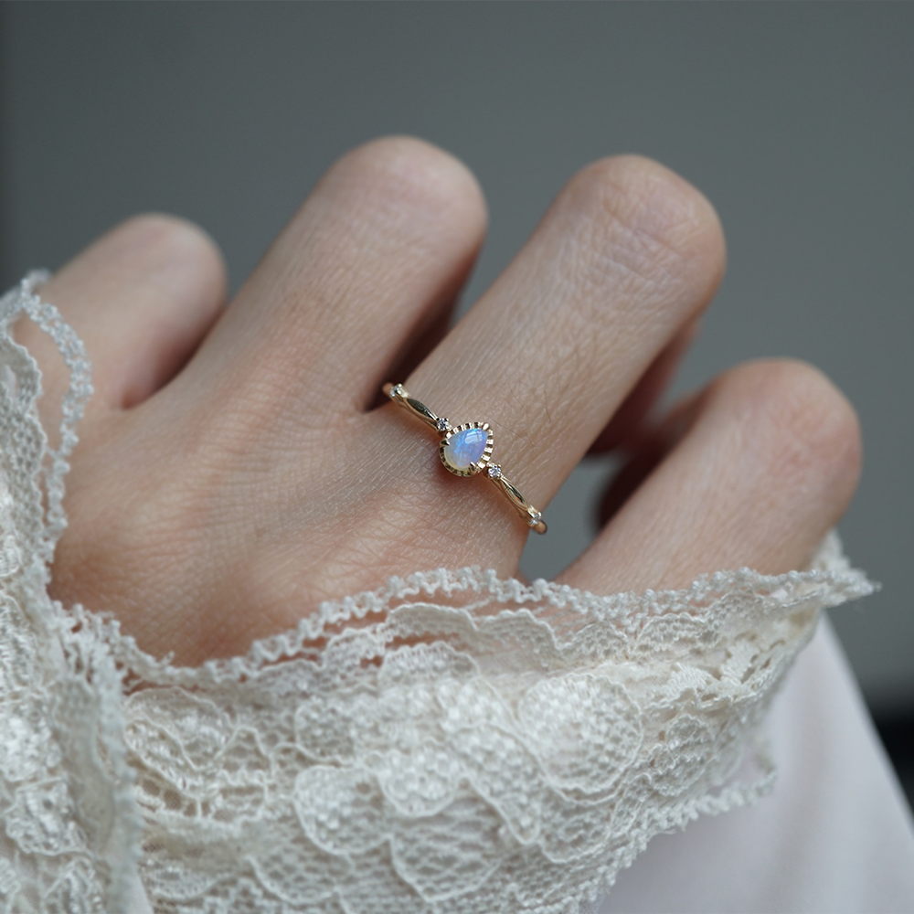 Opal Mist Diamond Ring