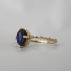 Black Opal Nightshade Ring