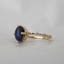 Load image into Gallery viewer, Black Opal Nightshade Ring
