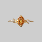Oval Citrine HoneyDrop Ring