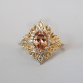 Amorette Morganite Diamond Ring