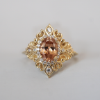 Amorette Morganite Diamond Ring
