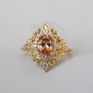 Amorette Morganite Diamond Ring